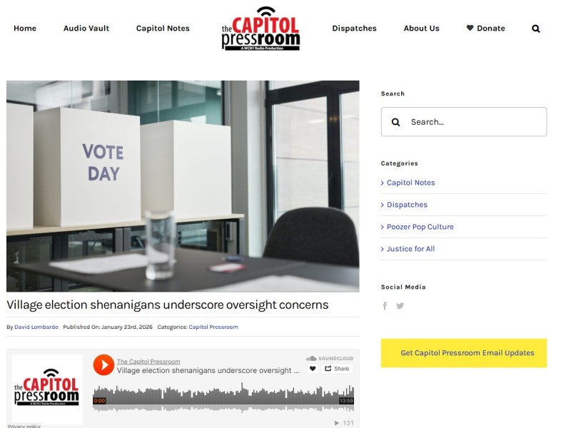 Village election shenanigans underscore oversight concerns – the Capitol&nbsp;Pressroom