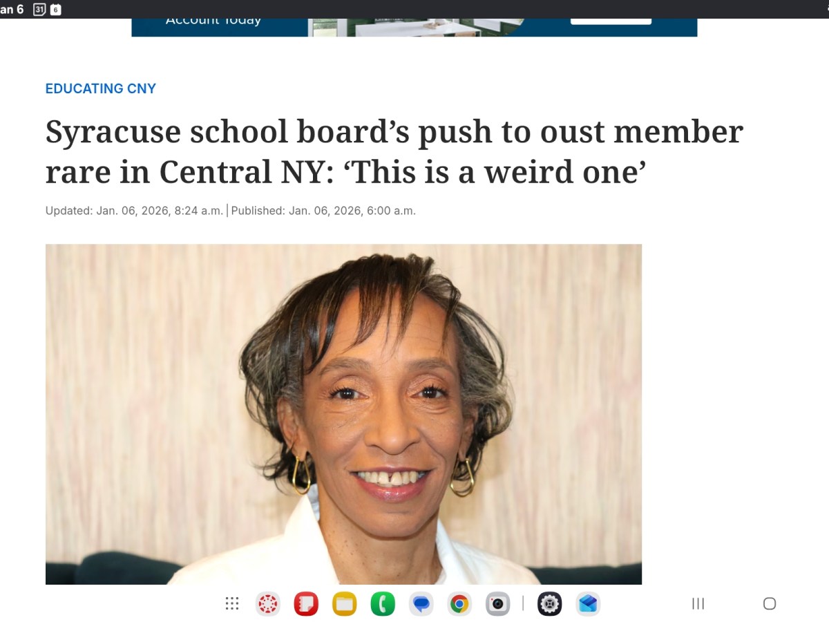 Syracuse school board’s push to oust member rare in Central NY: ‘This is a weird one’ –&nbsp;Syracuse.com