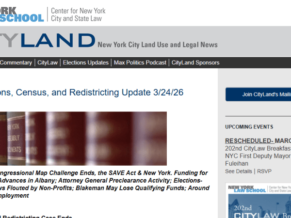NY Elections, Census, and Redistricting Update 3/24/26 – NY Law School City&nbsp;Land