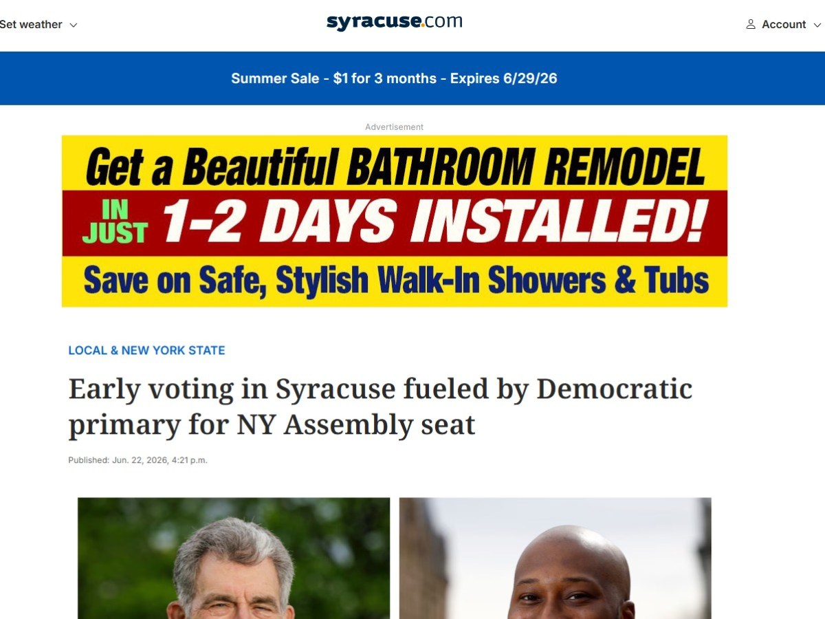 Early voting in Syracuse fueled by Democratic primary for NY Assembly seat –&nbsp;Syracuse.com