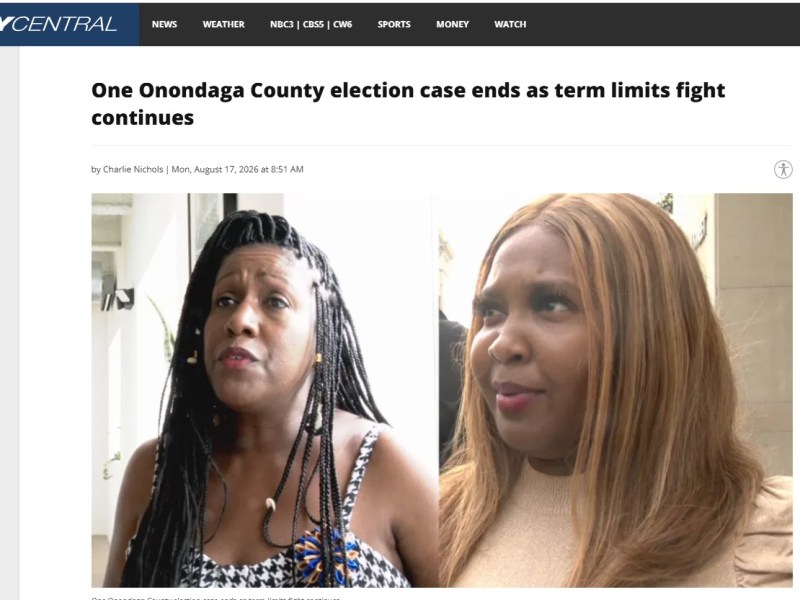 One Onondaga County election case ends as term limits fight continues – CNY&nbsp;Central