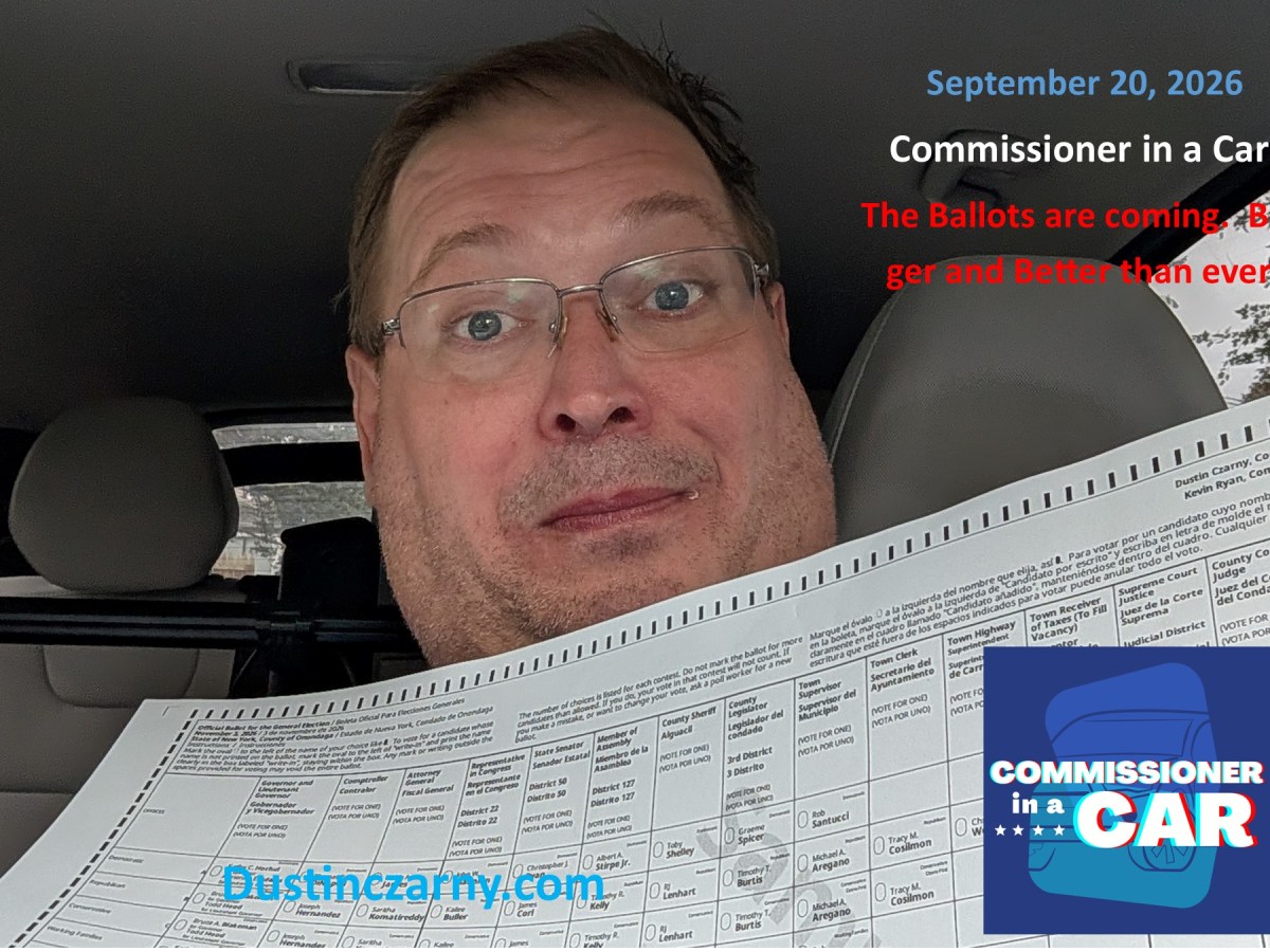 Commissioner in a Car: The Ballots are coming! Bigger and Better than&nbsp;Ever!