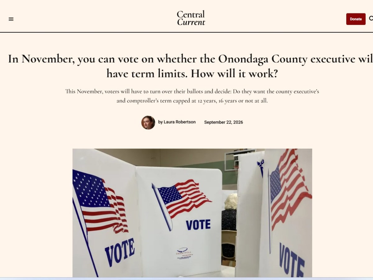 In November, you can vote on whether the Onondaga County executive will have term limits. How will it work? – Central&nbsp;Current
