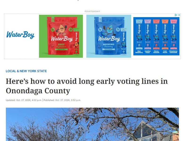 Here’s how to avoid long early voting lines in Onondaga County –&nbsp;Syracuse.com